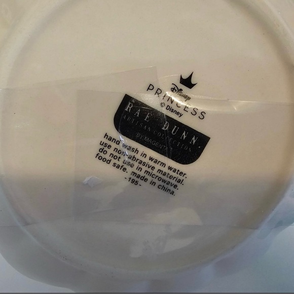 Rae Dunn White Little Mermaid Ariel Princess Collection Set Cup and Saucer NWT - Picture 4 of 6